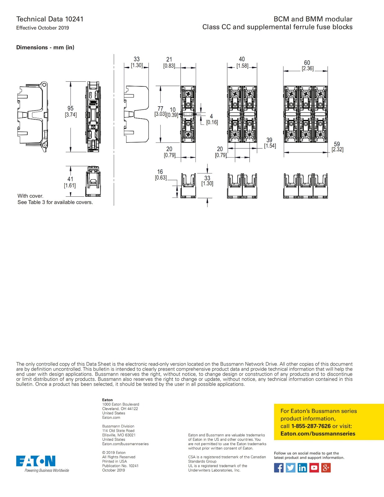BMM603-1SQ系列熔斷尺寸 BMM603-1SQ系列熔斷尺寸