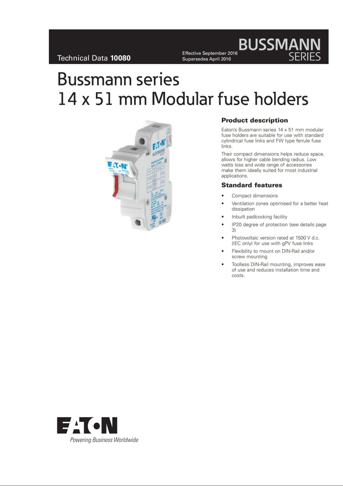 CH141DU系列熔斷器座參數(shù) CH141DU系列熔斷器座參數(shù)